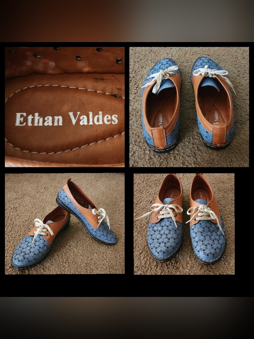 $179 women size 38 ( 7.5 ? ) Ethan Valdes Darling Lace Oxford Shoes Lightweight